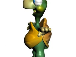 Cartoon turtle rigged 3D Model