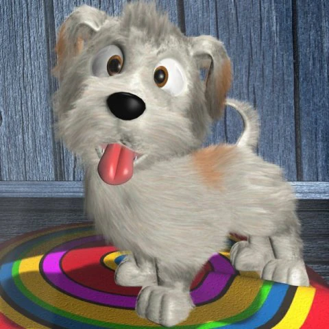 cartoon dog rigged 3D Model .c4d .max .obj .3ds .fbx .stl .blend 