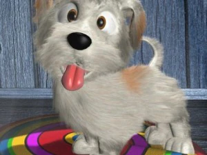 c&atilde;o de desenho animado manipulado Modelo 3D