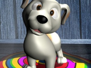 cartoon dog rigged Modello 3D
