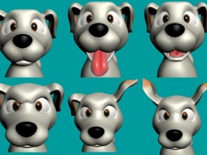 cartoon dog rigged Modello 3D