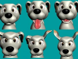 cartoon dog rigged 3D Model