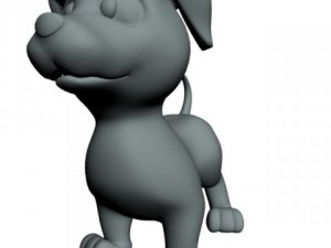 cartoon dog rigged Modello 3D
