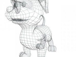 cartoon dog rigged Modello 3D