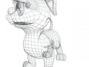 cartoon dog rigged 3D Model