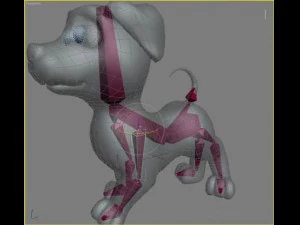 cartoon dog rigged 3D Model
