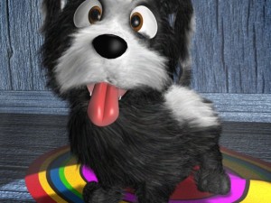 cartoon dog rigged Modello 3D