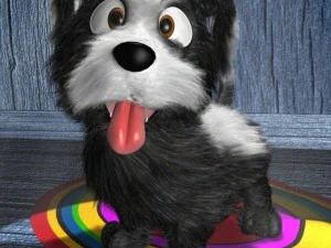 cartoon dog rigged 3D Model