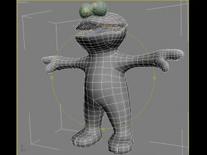 cookie monster rigged Modello 3D