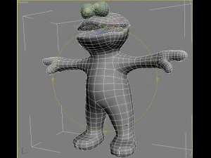 cookie monster rigged 3D Model