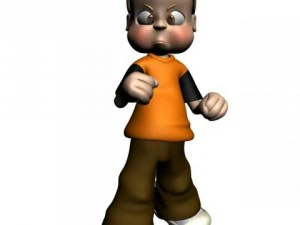 cartoon boy rigged 3D Model
