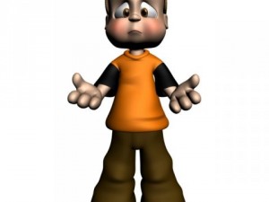 cartoon boy rigged Model 3D