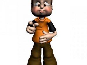 cartoon boy rigged Model 3D