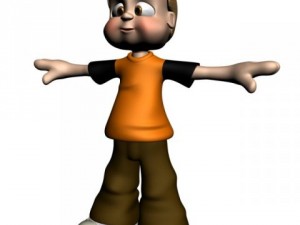 cartoon boy rigged Model 3D