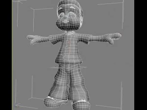 cartoon boy rigged 3D Model