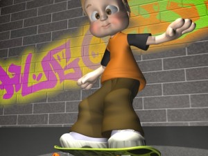 cartoon boy rigged Model 3D