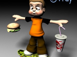 cartoon boy rigged Model 3D