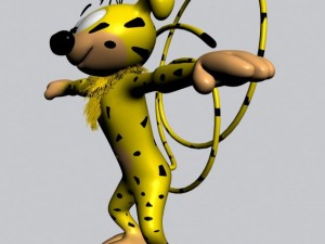 Marsupilami character rigged 3D Model