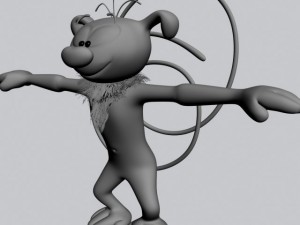 Marsupilami character rigged 3D Model