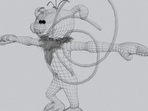 Marsupilami character rigged 3D Model