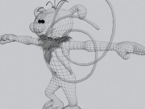 Marsupilami character rigged 3D Model