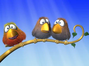 pássaro de desenho animado manipulado Modelo 3D