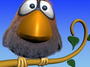 cartoon bird rigged Modèle 3D