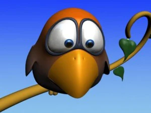 cartoon bird rigged 3D Model