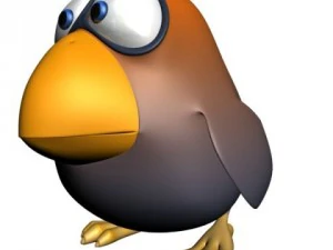 cartoon bird rigged 3D Model