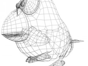 cartoon bird rigged Modèle 3D