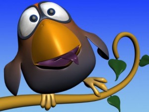 cartoon bird rigged Modèle 3D