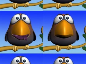 cartoon bird rigged Modèle 3D