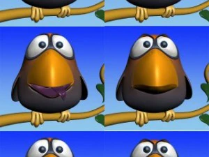 cartoon bird rigged 3D Model
