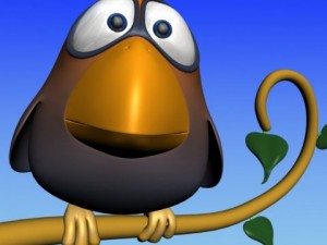 cartoon bird rigged Modèle 3D