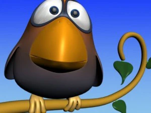 cartoon bird rigged 3D Model
