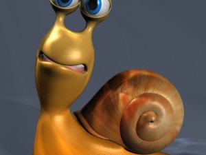 cartoon snail rigged 3D Model