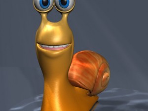 cartoon snail rigged 3D Модель
