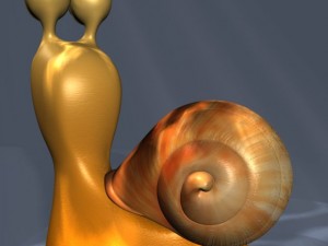 cartoon snail rigged 3D Модель
