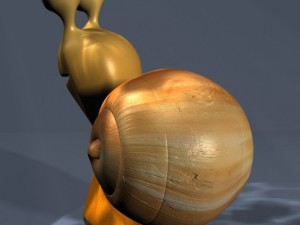 cartoon snail rigged 3D Модель