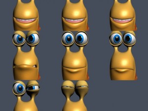 cartoon snail rigged 3D Модель