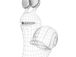 cartoon snail rigged 3D Модель