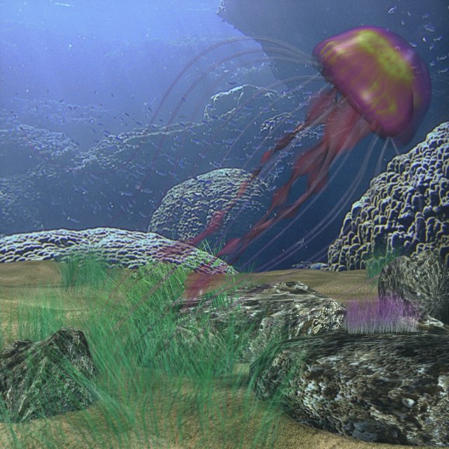 jellyfish rigged 3D Model .c4d .max .obj .3ds .fbx .stl .blend 