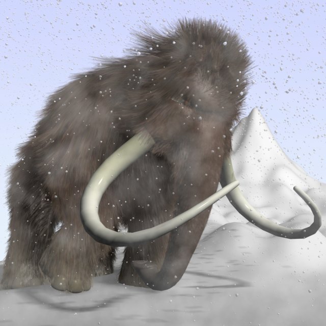 cartoon mammoth rigged 3D Model .c4d .max .obj .3ds .fbx .stl .blend 