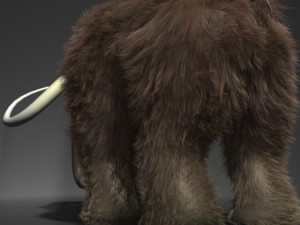 cartoon mammoth rigged 3D Model
