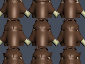 cartoon mammoth rigged 3D Model