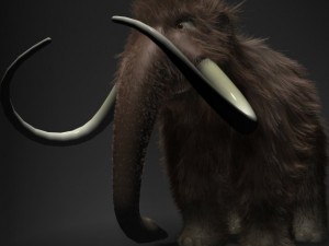 cartoon mammoth rigged 3D Model
