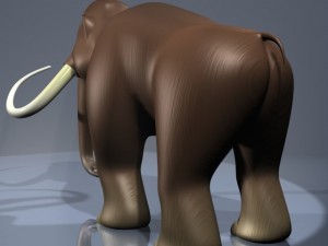 cartoon mammoth rigged 3D Model