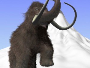 cartoon mammoth rigged 3D Model