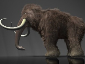 cartoon mammoth rigged 3D Model