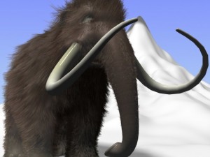 cartoon mammoth rigged 3D Model